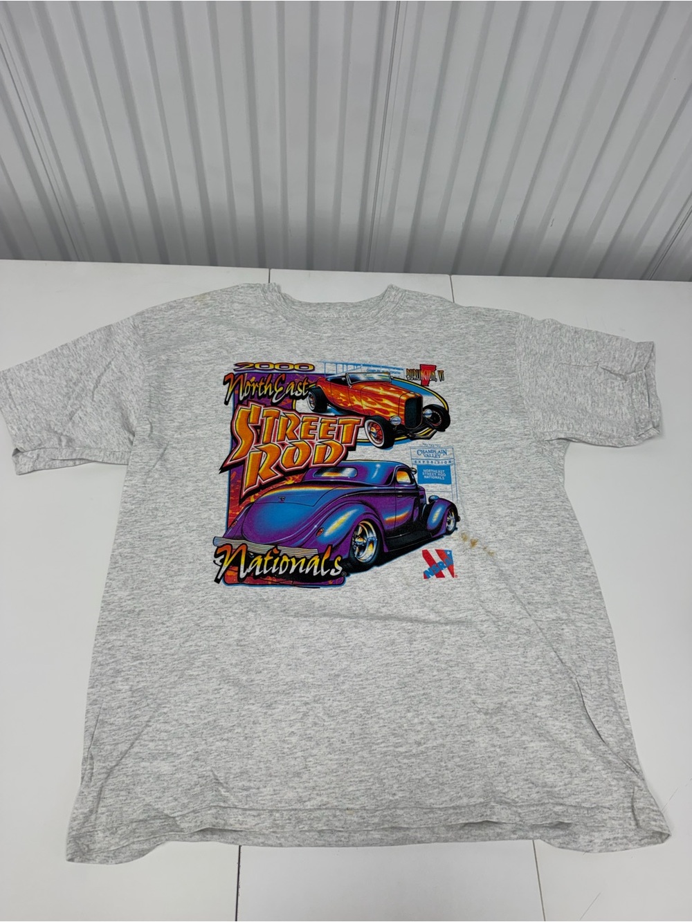 Vintage Gray Mens "Street Rod Nationals" Graphic T-Shirt
